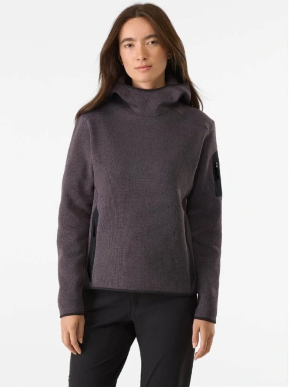 Arc'teryx Covert Pullover Hoody Fleece Gray Sweater Pockets XS
